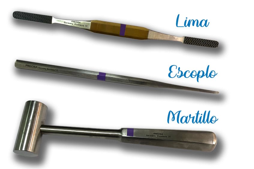 utensilios-herramientas-rinoplastia-tradicional-lima-escoplo-martillo